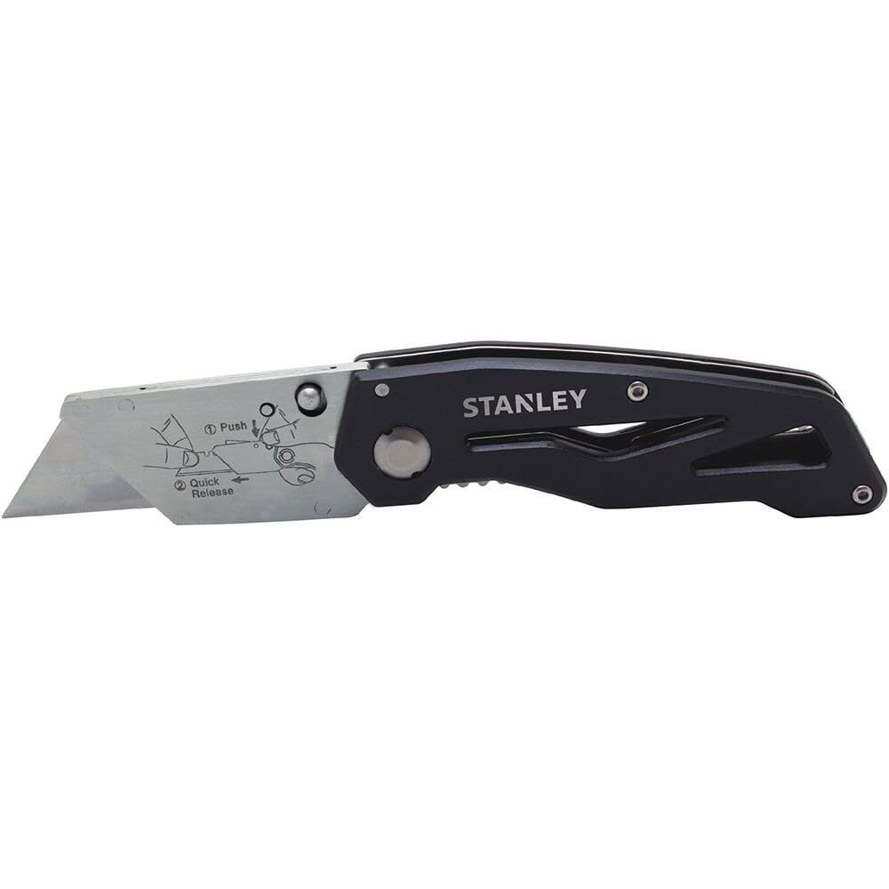 Stanley 10-855 Folding Utility Knife - Aluminum Handle, Stainless Steel Blade