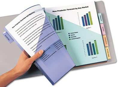 AVERY Dividers for 3-Ring Binders, Big Tab Insertable Two-Pocket Plastic Dividers, Multicolor