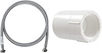 Certified Appliance Accessories Washing Machine Hose and NIBCO C435-007 3/4 in. PVC Fitting Hose + ADAPTER