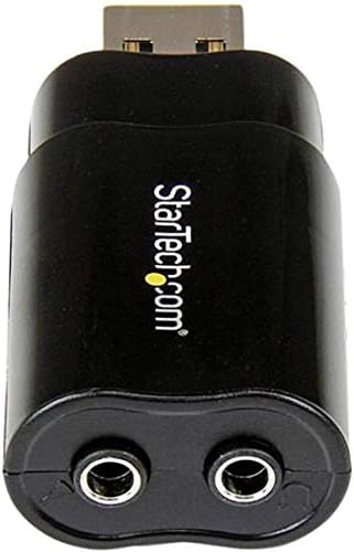 StarTech.com USB Sound Card - 3.5mm Audio Adapter - External Sound Card - Black - External Sound Card, TAA (ICUSBAUDIOB)
