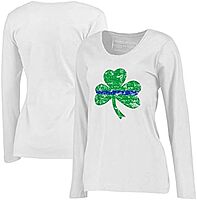 THIN BLUE LINE USA Women's St. Patrick's Day Shamrock Long-Sleeve Tee