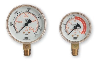 Western Enterprises#G-18-4000W, PKGD:GAGE/1.5"/4000 PSI/WHT FC
