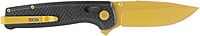 SOG Terminus XR LTE Lightweight Everyday Carry Folding Knives with Pocket Clip| Cryo CPM S35VN Steel | XR Locking Mechanism Carbon/Gold