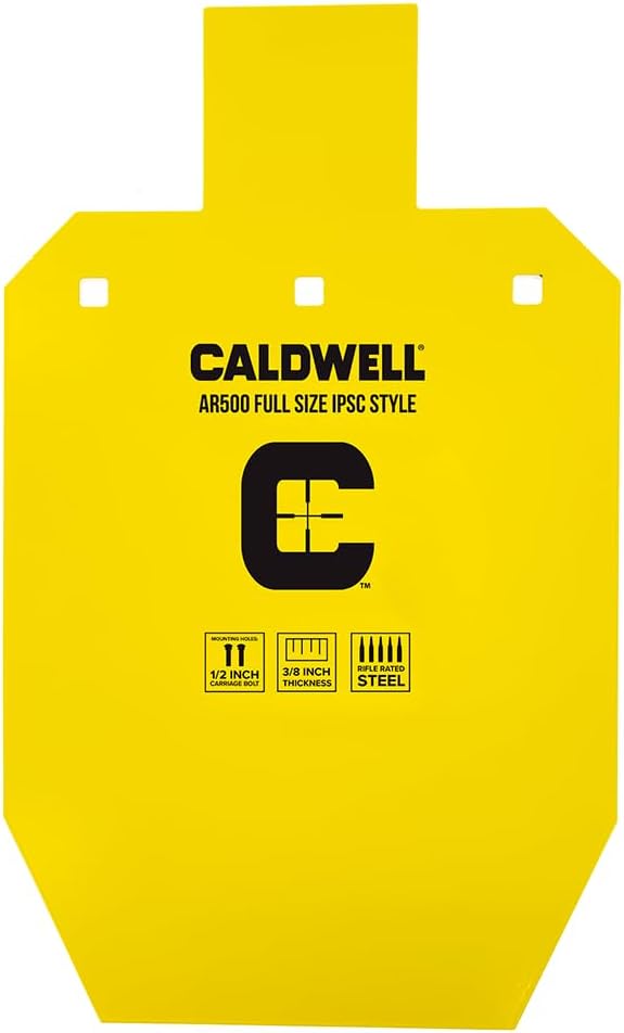 CALDWELL AR500 Steel Targets, Rifle Rated for Range and Practice Shooting