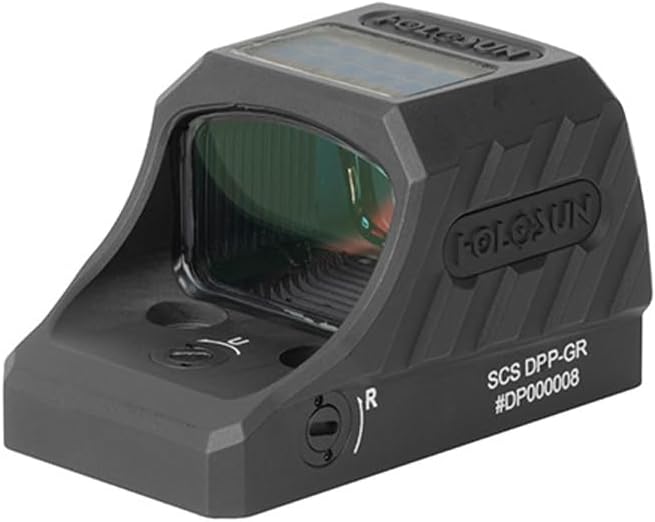 Holosun SCS-320-GR Multi-Reticle 32MOA Green Circle & 2MOA Dot Sig P320 Pistol Cut Solar-Charging Reflex Sight SCS-320-GR
