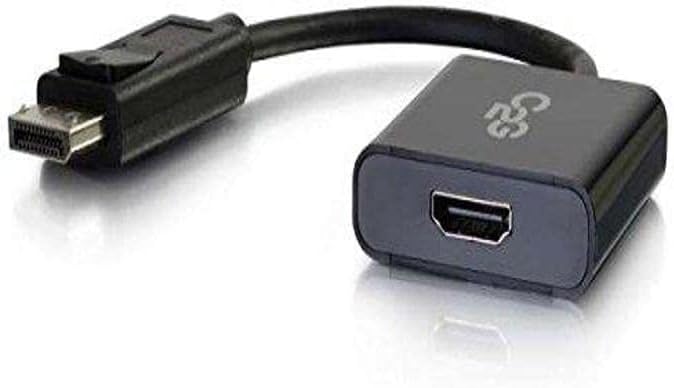 C2G Display Port Cable, Display Port to HDMI, 4K, Male to Female, Black, 8 inches, Cables to Go 54306