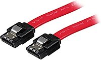 StarTech.com 8in Latching SATA Cable - Secure latching SATA cable designed for new system boards and SATA hard drives - Red