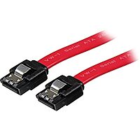 StarTech.com 8in Latching SATA Cable - Secure latching SATA cable designed for new system boards and SATA hard drives - Red