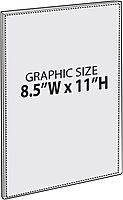AZAR DISPLAYS Clear Acrylic U-Frame Sign Holders with Magnetic Strips