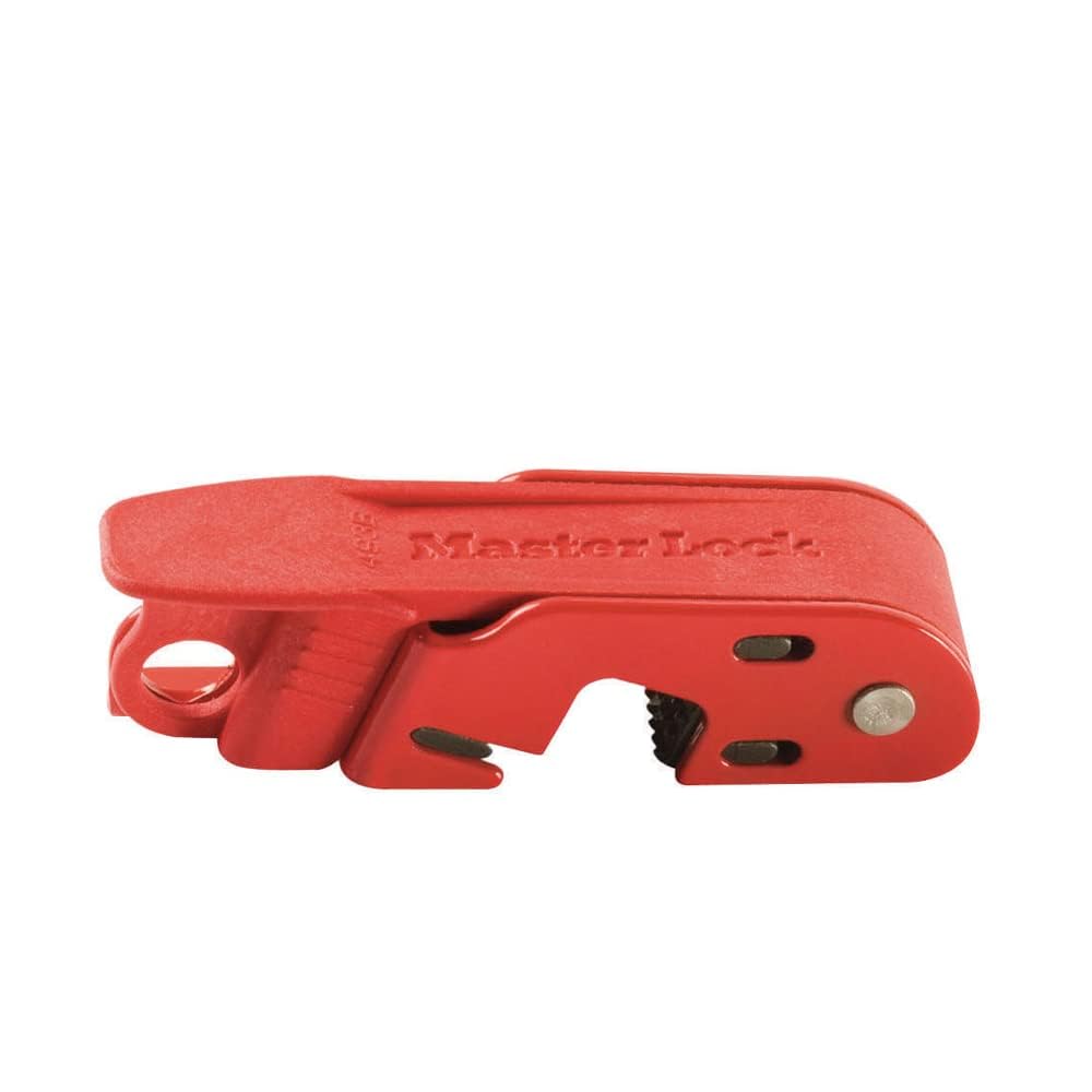 Master Lock Red Electrical Box Circuit Breaker Lockout, Tagout Breaker Box Lock for Standard Single and Double Toggles