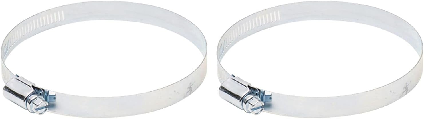 Deflecto MCX4 Worm Drive Hose Clamp - 4" (4-4½") - Silver - Metal - 2 Pack