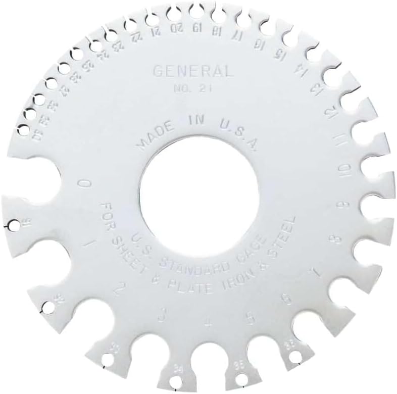 General Tools 21 US Standard Sheet Metal Round Gage