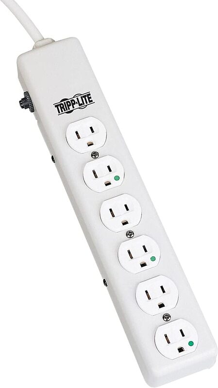Tripp Lite Safe-IT Medical-Grade Power Strip, 6 Hospital-Grade Outlets, UL 1363 Certified, 1.5 Ft / 0.45M Cord