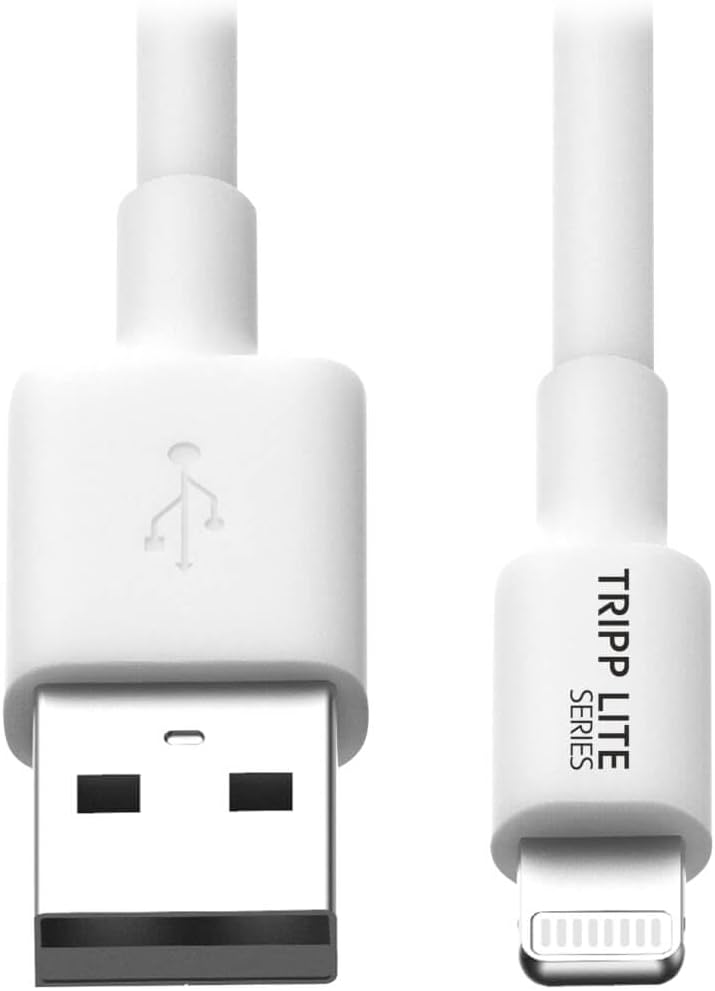 Tripp Lite Apple MFI Certified 6-Feet Lightning to USB Cable (M100-006-WH) - White