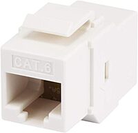 Monoprice 8P8C RJ45 Cat6 Inline Coupler Type Keystone Jack, White