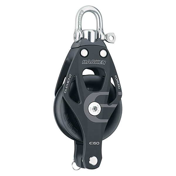 Harken 60mm Single Aluminum Element Block w/Swivel & Becket