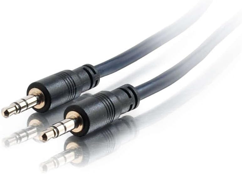 C2G 35ft Plenum-Rated 3.5mm Stereo Audio Cable with Low Profile Connectors - Mini-phone Male Stereo Audio - 40517
