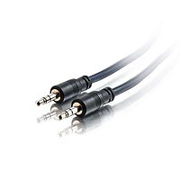C2G 35ft Plenum-Rated 3.5mm Stereo Audio Cable with Low Profile Connectors - Mini-phone Male Stereo Audio - 40517