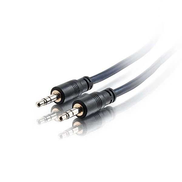 C2G 35ft Plenum-Rated 3.5mm Stereo Audio Cable with Low Profile Connectors - Mini-phone Male Stereo Audio - 40517