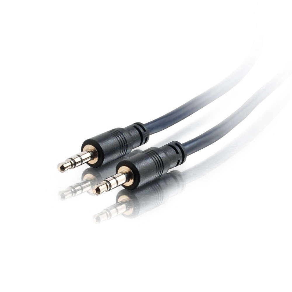 C2G 35ft Plenum-Rated 3.5mm Stereo Audio Cable with Low Profile Connectors - Mini-phone Male Stereo Audio - 40517