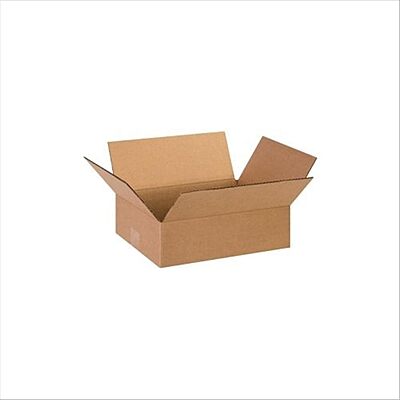 13 x 10 x 4 in Corrugated Shipping Boxes, Kraft - Pack of 25