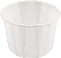 Solo Cup Treated Paper Souffle Portion Cups, 1 Oz, White, 20 Bags of 250 Cups, Case Of 5,000 Cups