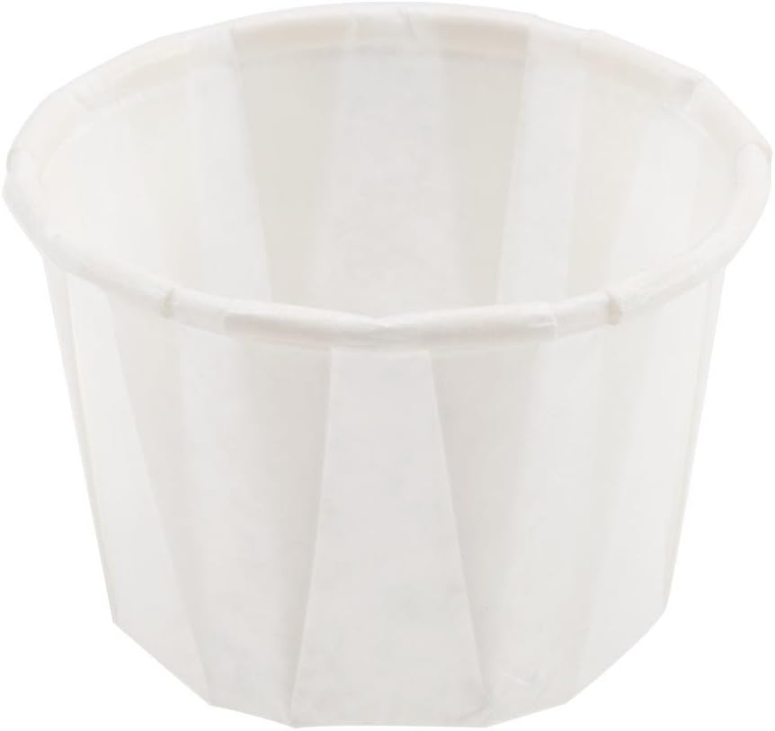Solo Cup Treated Paper Souffle Portion Cups, 1 Oz, White, 20 Bags of 250 Cups, Case Of 5,000 Cups