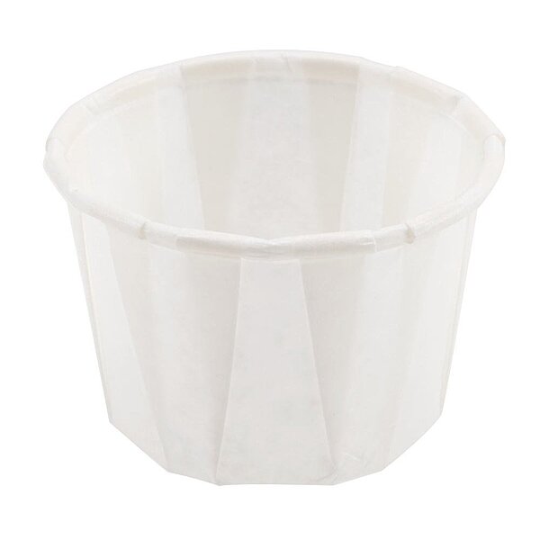 Solo Cup Treated Paper Souffle Portion Cups, 1 Oz, White, 20 Bags of 250 Cups, Case Of 5,000 Cups