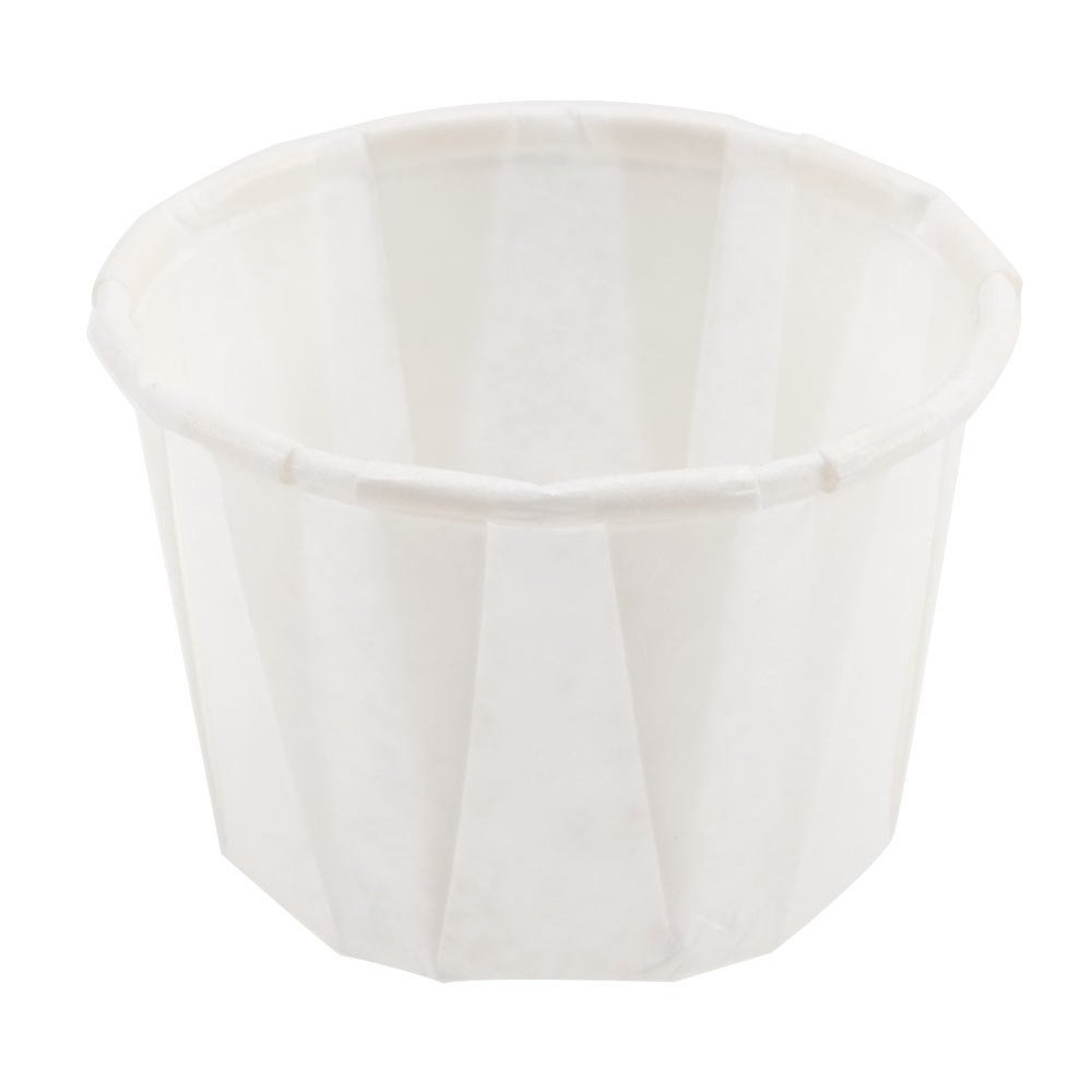 Solo Cup Treated Paper Souffle Portion Cups, 1 Oz, White, 20 Bags of 250 Cups, Case Of 5,000 Cups