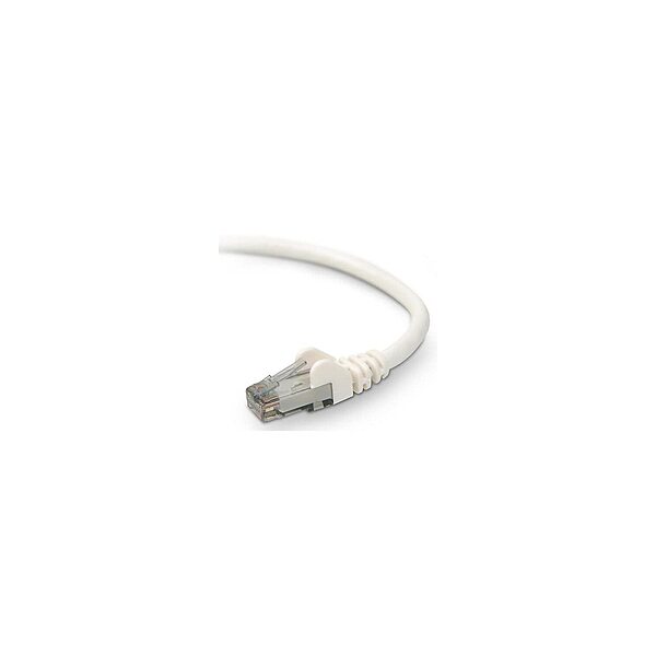 Belkin 1ft CAT6 Ethernet Patch Cable Snagless, RJ45, M/M, White - Patch cable - RJ-45 (M) to RJ-45 (M) - A3L98001WHTS