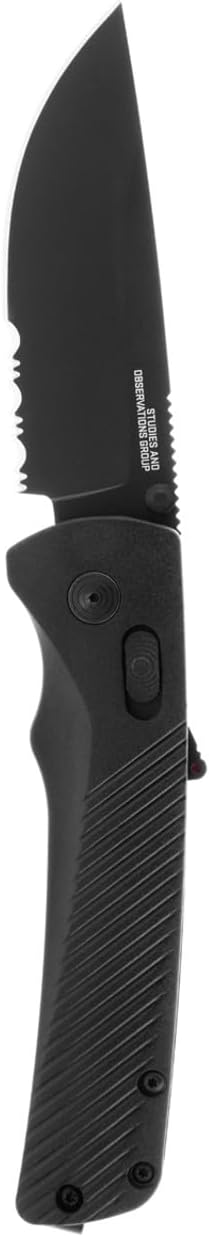 SOG Flash AT Ambidextrous Partially Serrated Folding Pocket Knife D2 Steel