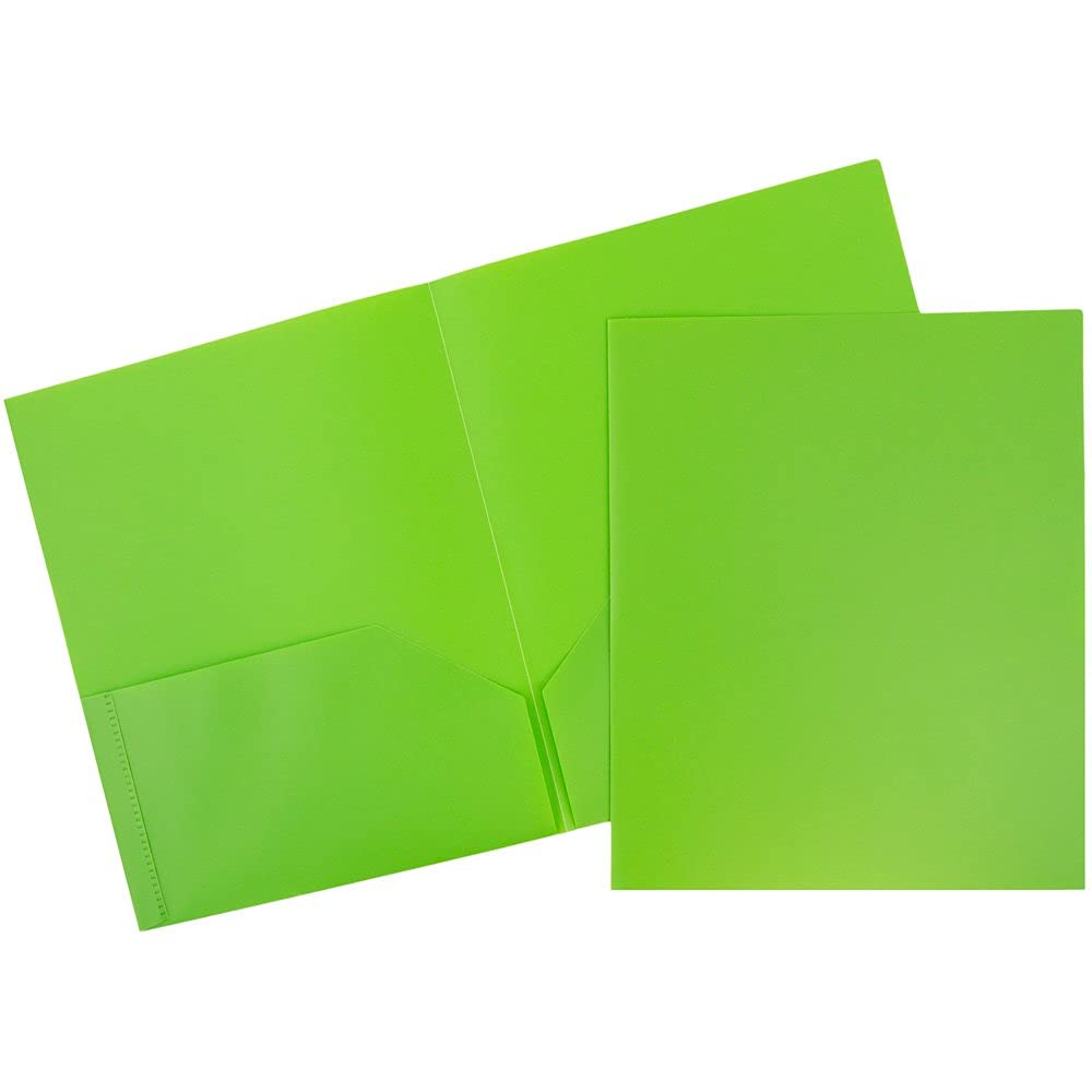 JAM Paper Plastic 2-Pocket POP Folders