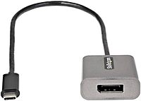StarTech.com USB C to DisplayPort Adapter, 8K/4K 60Hz USB-C to DisplayPort 1.4 Dongle, USB Type-C to DP Monitor Video Converter, Works w/TB3 - 12" Attached Cable, Upgraded Version of CDP2DP (CDP2DPEC)