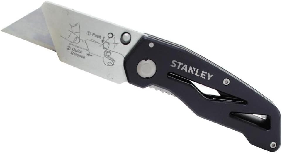 Stanley 10-855 Folding Utility Knife - Aluminum Handle, Stainless Steel Blade