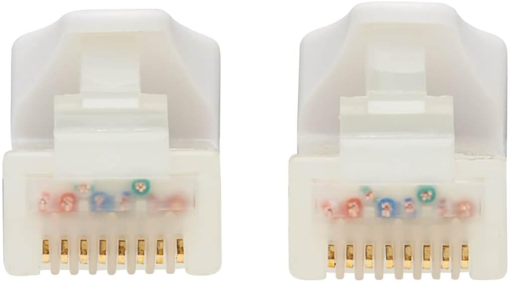 Tripp Lite, Safe-IT, Cat6a Ethernet Cable, 10G Certified Snagless, UTP (RJ45 M/M), White, 7 Feet / 2.1 Meters