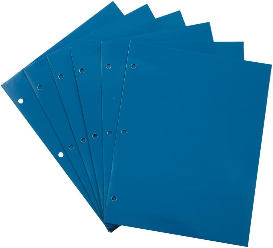 JAM PAPER Laminated Two-Pocket Glossy 3-Hole Letter Size Folders