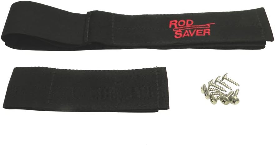 Rod Saver 12/6PM Pro Model Marine Stretch Rod Saver Set with 12-Inch and 6-Inch Straps, 2-Pieces, Black Finish