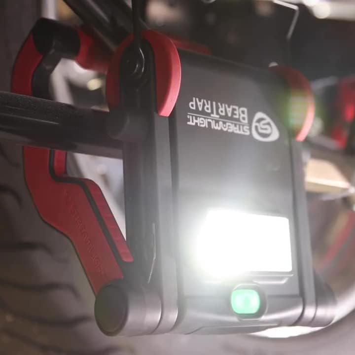 Streamlight BearTrap 61520 2000 Lumen Multi-Function Worklight with Magnetic Base and Hang Hook, 120V/100V AC, Red