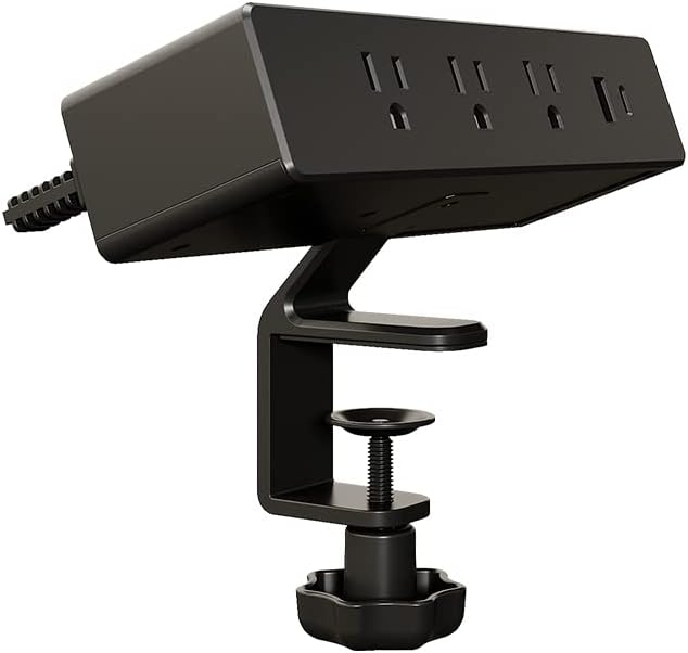 Vari Power Hub - Desk Mount Power Charging Station with Multiple Outlets - 5 AC Outlets, 2 USB Ports