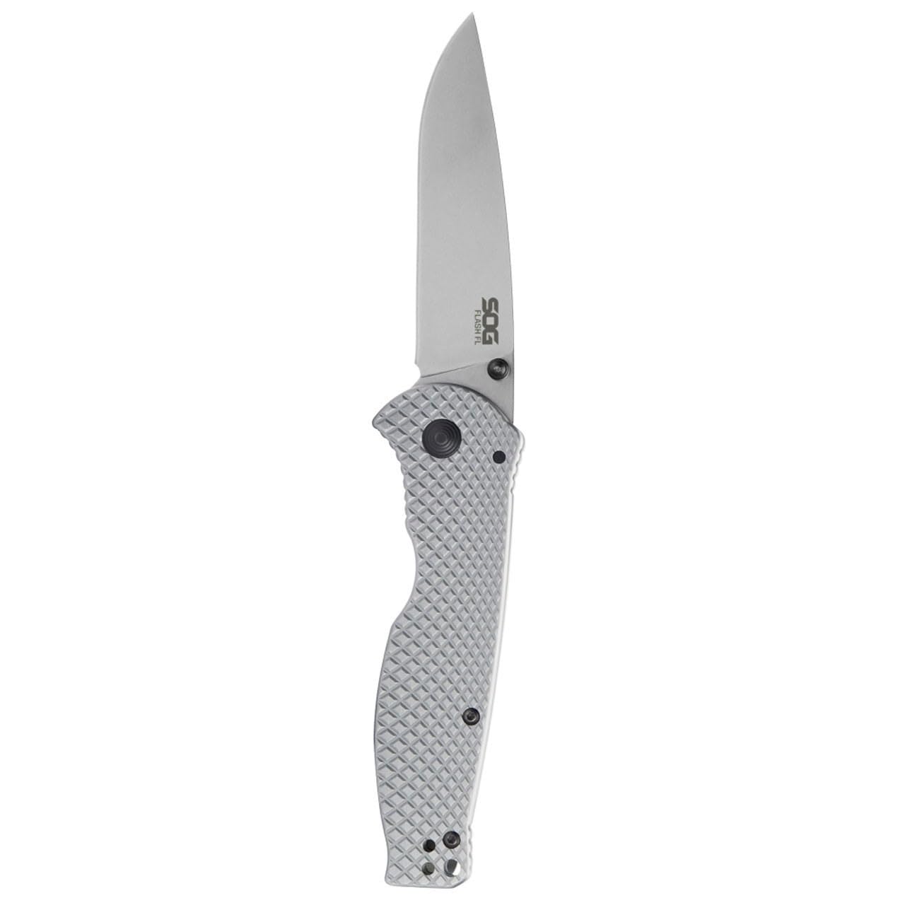 SOG Flash FL Folding Knife | Reversible Daily-Carry Pocket Clip and Frame Lock, Quick Opening, Stainless Steel Handle