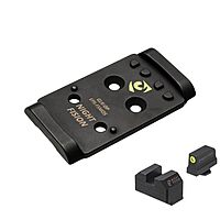 NIGHT FISION Optic Plate and Co-Witness Sight Set Compatible with Holosun EPS to Glock 17/19 MOS