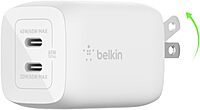 Belkin BOOSTCHARGE Pro 65W Dual USB-C GaN Wall Charger