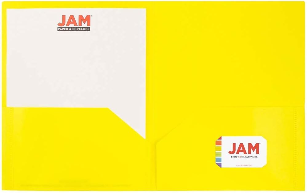 JAM Paper Plastic 2-Pocket POP Folders