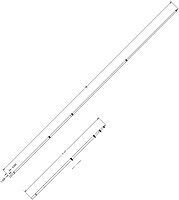 TACO METALS Taco Marine OT-0318HD-VEL Deluxe Aluminum Tele-Outrigger Poles - 18', Silver