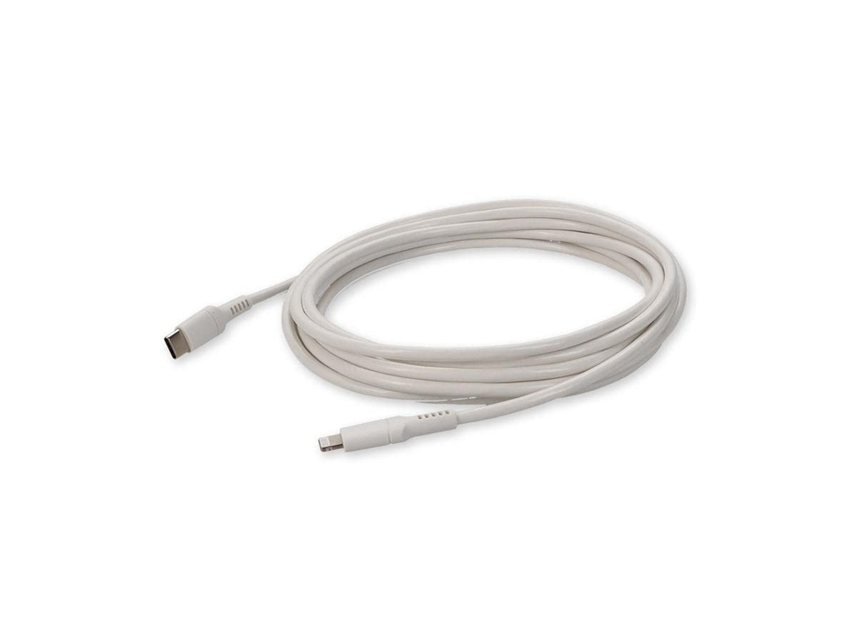 AddOn 2.0m (6.6ft) USB 3.1 Type (C) Male to Lightning Male Sync and Charge White Cable