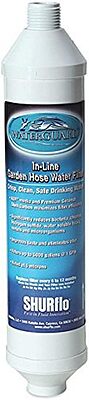 Shurflo by Pentair Quad-Stage Bacteriostatic KDF/Carbon In-Line City Water Entry Filter w/Garden Hose Ends