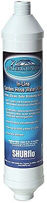 Shurflo by Pentair Quad-Stage Bacteriostatic KDF/Carbon In-Line City Water Entry Filter w/Garden Hose Ends