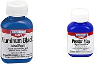 Birchwood Casey Fast-Drying Fast-Acting Aluminum Black Metal Finish for Restoring Scratched and Marred Areas, Gun Cleaning 3 FLOZ BOTTLE+ Gun Cleaning Kit, BC-13525