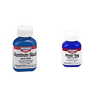 Birchwood Casey Fast-Drying Fast-Acting Aluminum Black Metal Finish for Restoring Scratched and Marred Areas, Gun Cleaning 3 FLOZ BOTTLE+ Gun Cleaning Kit, BC-13525