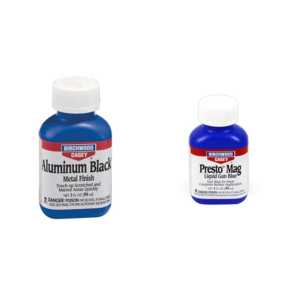 Birchwood Casey Fast-Drying Fast-Acting Aluminum Black Metal Finish for Restoring Scratched and Marred Areas